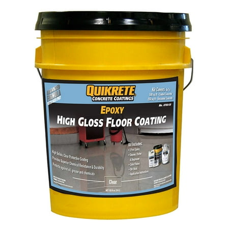 epoxy floor clear garage gloss coating quikrete kit concrete diy flooring premium floors lowes countertop mix