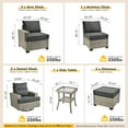 thumbnail image 3 of Vcatnet 8 Pieces Outdoor Patio Furniture Sectional Sofa Wicker Conversation Set with Swivel Glider Chairs for Porch,Backyard,Black, 3 of 8