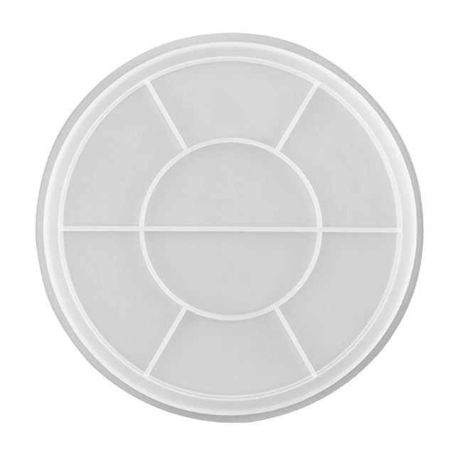 MasteelfCA 1 Pce Moule Rond en Époxy Cristal Plateau de Rangement Moule de Moulage Cadeau DIY
