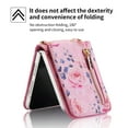 thumbnail image 6 of for Samsung Galaxy Z Flip 5 Credit Card Holder Wallet Case with Flip Kickstand, Rose Pattern Purse Floral Cover Shockproof Anti-Drop Protective Case for Samsung Galaxy Z Flip 5 Women Girls, Pink, 6 of 13