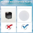 thumbnail image 3 of 8Pcs Plastic Flat Blank Wall Hole Cover Sheets with 60PCS Plastic Stickers 5.98inch PVC Material Dustproof Cover Plate Flat Round Frosted Blank Plate, 3 of 4