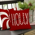 thumbnail image 5 of Merry Christmas Tree Decorative Throw Pillow Cover 16 x 16 Set of 4, Xmas Red Candy Canes Porch Patio Outdoor Pillowcase, Winter Holiday Holly Jolly Gifts Cushion Case Home Decor, 5 of 6