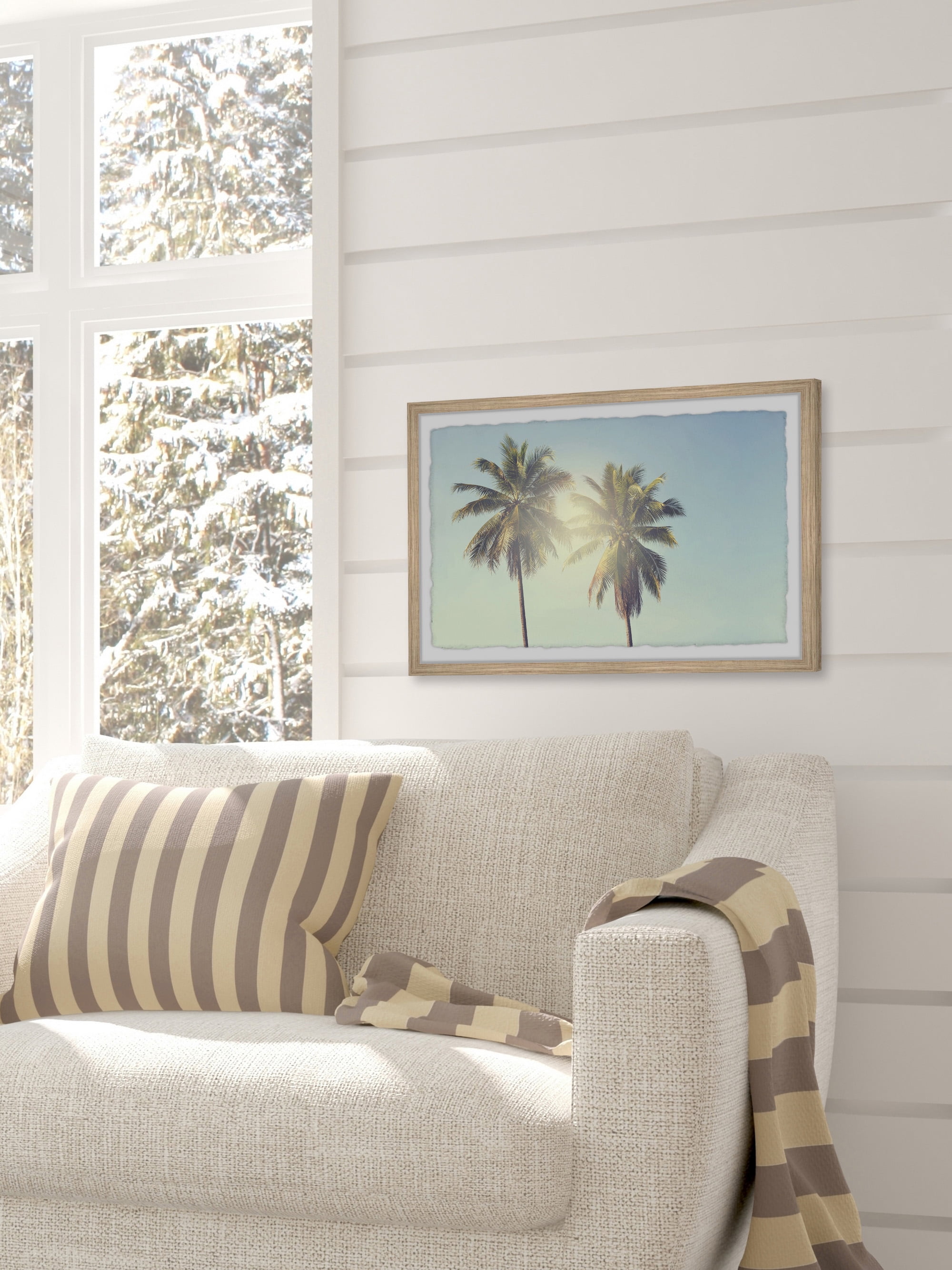 Marmont Hill Palm Tree Sunshine Framed Wall Art