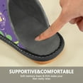 thumbnail image 6 of Fuzzy Slippers Women and Men Non-slip Fuzzy Flat Slippers House Bedroom Slippers for Adult Butterflies and Swirls Pattern, 6 of 9