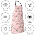 thumbnail image 5 of Zufioo Easter Rabbit Print Adult Waterproof Apron, Cooking Apron, Flower Arranging and Painting Apron-Adjustable Straps, with Pockets, Kitchen Supplies-One Size, 5 of 9