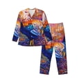 thumbnail image 1 of Balery Rooster Oil Painting Pijama para Hombre de Dos Piezas con Manga Larga, Conjunto de Dormir y Descanso Suave con Bolsillos-Small, 1 of 7