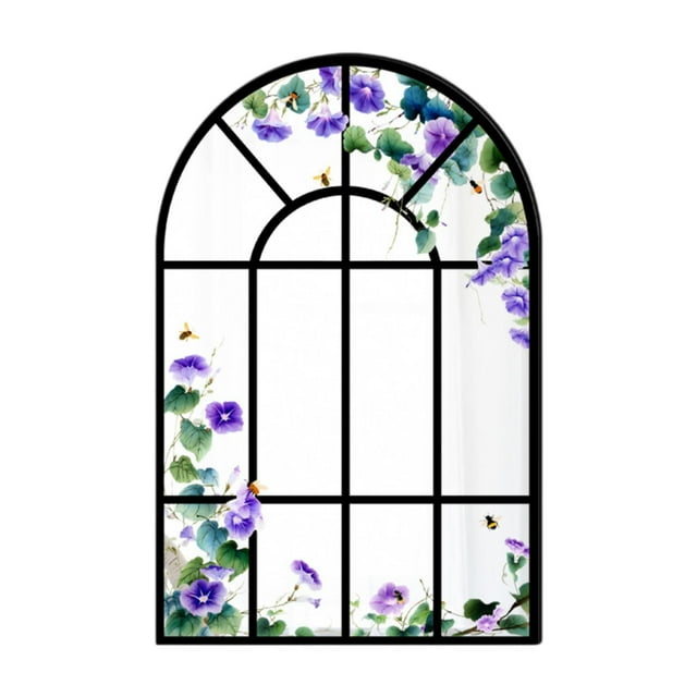 Espejo de pared con ventana arqueada, moderno, minimalista, con marco acrílico, para decoración de pared. A