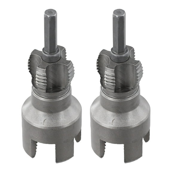 PVC Pipe Threader Tool Kit with 1/2" & 3/4" Dies,Internal & External Threading for Plumbing Repair Projects