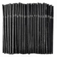 thumbnail image 1 of Black Flexible Plastic Drinking Straws, Pack of 500/200/100, Disposable Bendy Straws for Everyday Use, 1 of 4