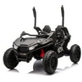 thumbnail image 4 of iRerts 2 Seater Ride on Car for Kids, 24 Volt Ride on Toys for Boys Girls Gifts, Powered Ride on UTV Electric Vehicle with Remote Control, Bluetooth, MP3/USB Ports, 4 Wheel Spring Suspension, Black, 4 of 11