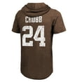 thumbnail image 3 of Men's Majestic Threads Nick Chubb Brown Cleveland Browns Player Name & Number Tri-Blend Slim Fit Hoodie T-Shirt, 3 of 3
