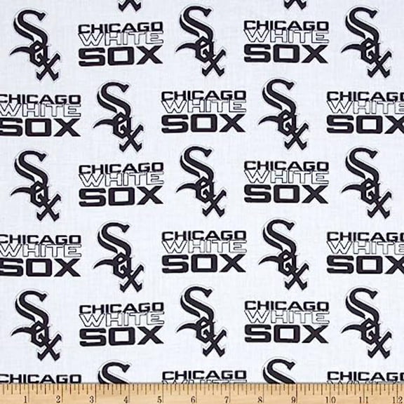 Handmade Valance or Curtain Panel White Sox