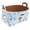 Multicolor 5, variant on Flowers Skulls Stars Storage Basket Collapsible Storage Bin, PU Foldable Basket Convenient Box Storage Organizer with Handles for Shelves Office Bedroom Closet Nursery Toys Laundry
