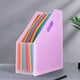 thumbnail image 4 of Estante organizador de archivos vertical | Portadocumentos inclinado A4 de gran capacidad | Carpeta de archivos de escritorio retráctil | Almacenamiento de plástico multicompartimento | Azul, Rosa, 4 of 6