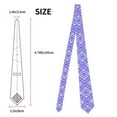thumbnail image 5 of XMXY Geometric Plaid Mens Necktie Ties , Pale Purple Blue White Formal Bussiness Wedding Party Printed Tie, 5 of 9