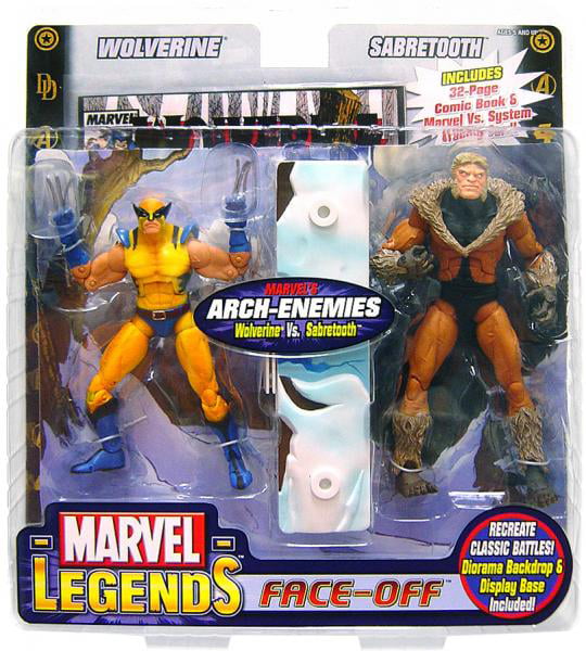Marvel Legends ~ WOLVERINE vs SABRETOOTH ACTION FIGURE SET ~ X-Men Series 3