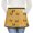 Boston Terrier and, variant on Boston Terrier and Floral Orange Pattern Server Half Apron with Pockets,22.8 X 11.8 Inch Half Waist Design with Black Trim,Restaurant Waitstaff Uniform