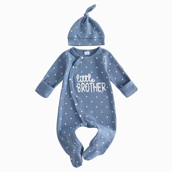 0-3 Months Newborn Little Baby Girl Boy Fall Outfits Cuffs Long Sleeve Jumpsuit Romper