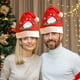 thumbnail image 5 of Fiudx Ofertas relámpago del día Gorro navideño Gorro de Papá Noel Gorro navideño para adultos Gorro clásico de terciopelo de Papá Noel para fiesta de Navidad y Año Nuevo, 5 of 6