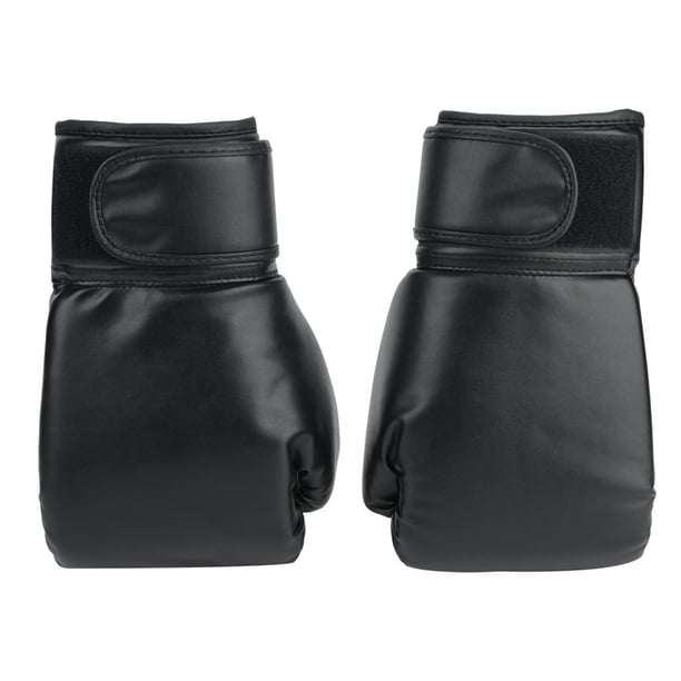 1 par de guantes deportivos de entrenamiento de boxeo y lucha de competición de combate libre para adultos/niños (negro)