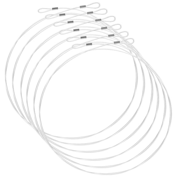 SEWCHICS 12pcs Silver Nylon Hanging Cords for Home Use Robust Easy Setup 1.5m