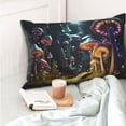 thumbnail image 4 of Sikiie Purple Glowing Mushroom Pillow Covers, Throw Pillow Case Cushion Covers,Cushion for Bedroom,Couch,Home-20"x30", 4 of 6