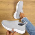 thumbnail image 5 of AUDeals Women's Slip On Sneakers, Lightweight Breathable Walking Shoes with Non Slip Comfort for Travel and Work (Grey, 6.5), 5 of 8