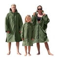 thumbnail image 3 of Lobmouse Swim Parka for Adult and Kids,Unisex Fleece Lined Hooded Swim Jacket,Waterproof Windproof Versatile Warm Coat Oversized Bat Wing Changing Poncho for Surfing Swimming, 3 of 11