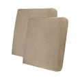 thumbnail image 1 of 2 piezas de fundas de cojín para sofá individual, funda deslizante para sofá y sillón, marrón, 1 of 6