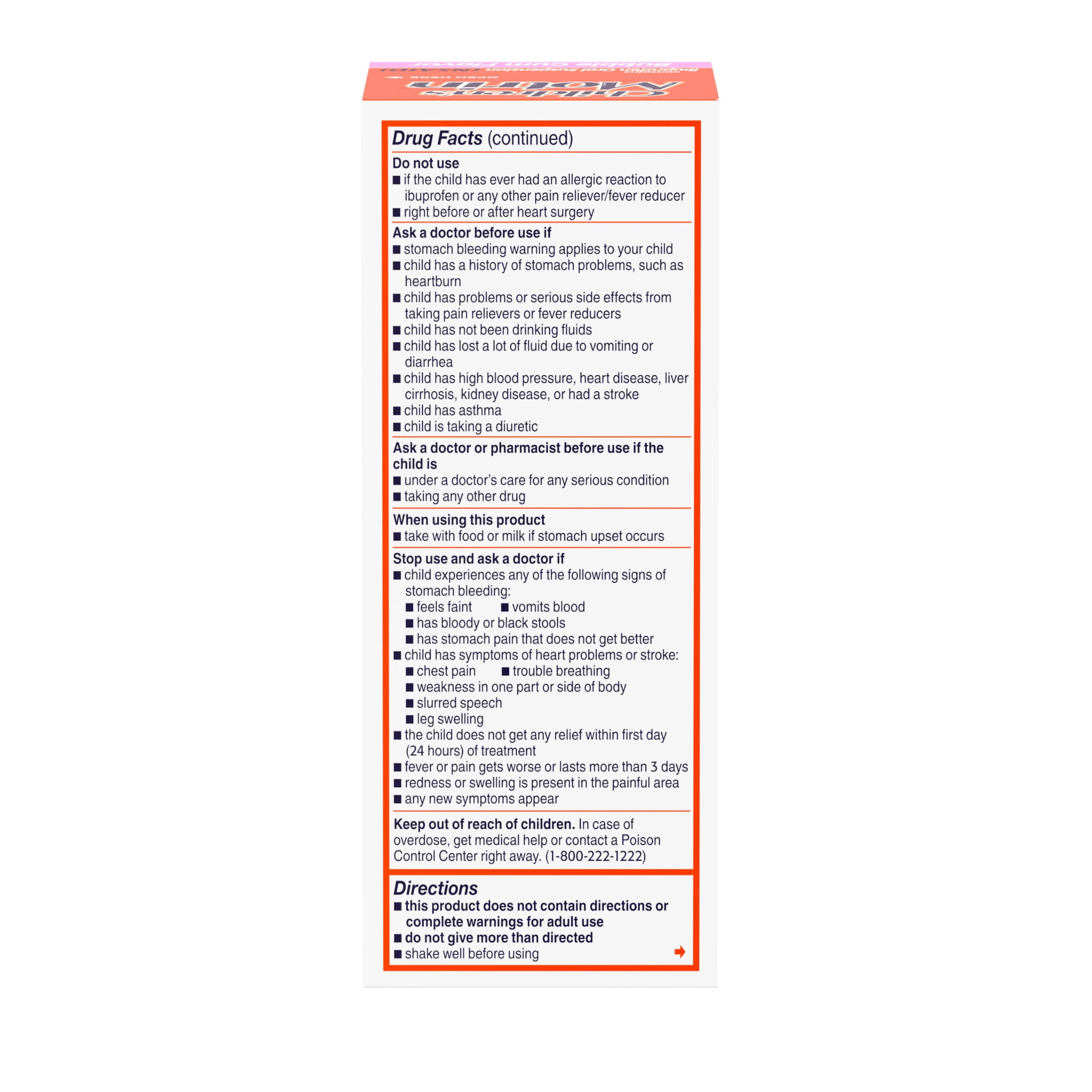 Children's Motrin Ibuprofen Kids Medicine, Bubblegum Flavor, 4 fl. oz