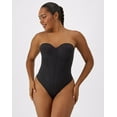 thumbnail image 6 of Maidenform Multiway Tummy Control Shapewear Thong Bodysuit, Built-in Balconette Bra Black S Women's, 6 of 9