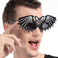 thumbnail image 3 of Surtido Novedad Gafas de terre para Fiestas Gafas Divertidas Disfraces Accesorios para fotografía Murciélago 02, 3 of 9
