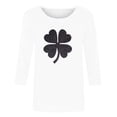 thumbnail image 4 of Blouses for Women Dressy Casual Summer,Saint Patricks Day for Women Shamrock 3/4 Sleeve Shirt Funny Irish Graphic Tee Spring Party Tops, 4 of 7