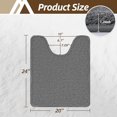 thumbnail image 2 of Toilet Rugs U-Shaped 24"x20",Soft Absorbent Bath Mat with Non-Slip TPR Backing, Machine Washable Shaggy Bath Rug for Toilet,Dark Grey, 2 of 8