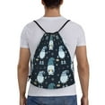thumbnail image 4 of Defioc Gnome and Snowflakes for Drawstring Backpack Sports Gym Bag for Women Men Children Adult Sackpack Yoga Bag for Wet Swimming,Gym,and Workout Gear -Medium, 4 of 9