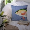 thumbnail image 3 of Caroline's Treasures 8534PW1414 Rainbow Trout on Blue Fabric Decorative Pillow, 14Hx14W, multicolor, 3 of 4