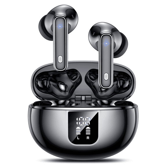 AI Language Translation Earbuds, Bluetooth 5.4 Headphones Translator for 144 Languages & Accents, Wireless Headphones 36 Hours Wireless Headphones with 4 ENC Mic, IP7 Waterproof Earphones,Black