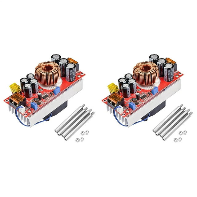 2X Convertidor Elevador CC-CC de 1800 W y 40 A, Voltaje Ajustable de 10-60 V A 12-90 V para Aplicaciones de Alta Potencia