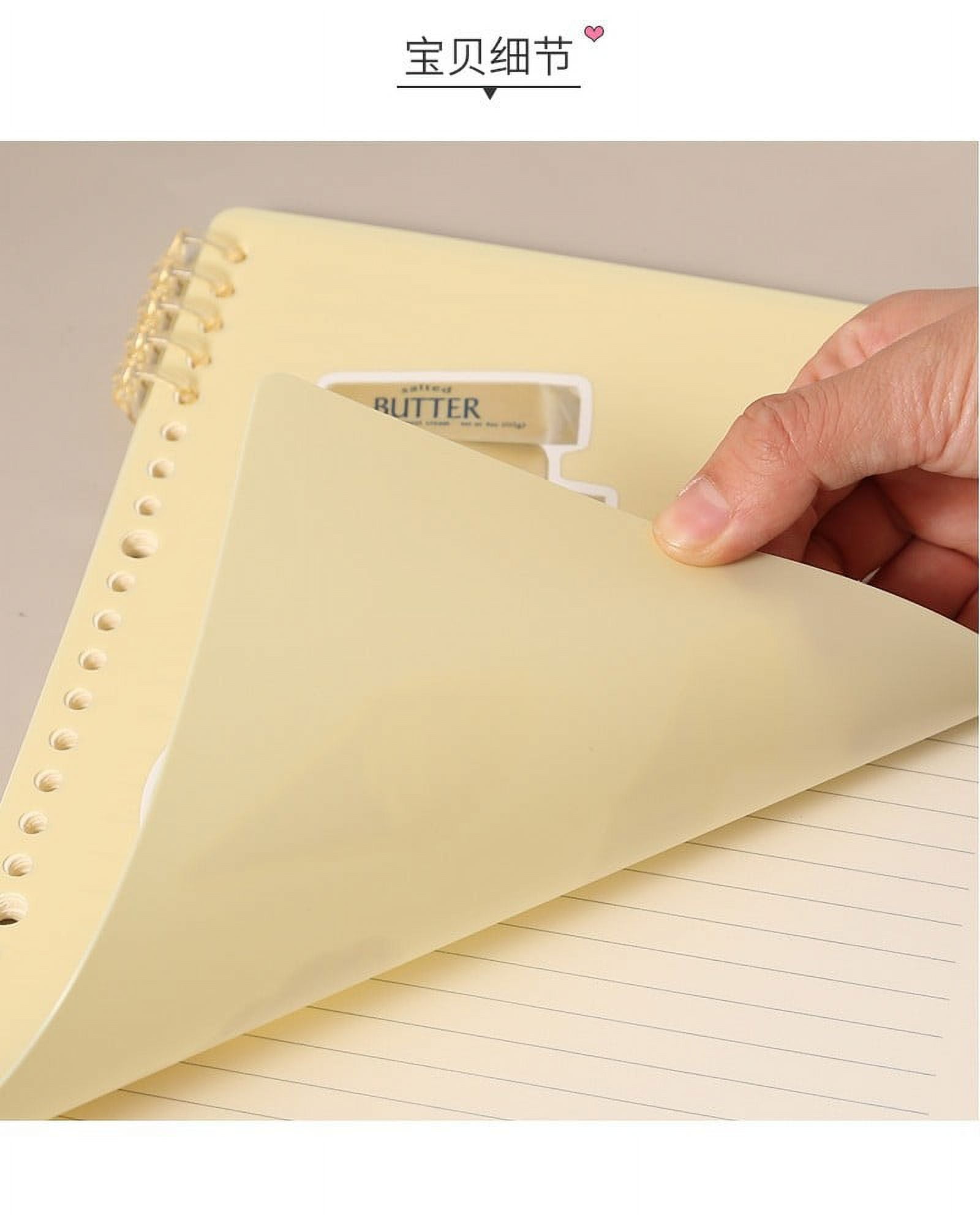 Nvzi -b 2 Packs A4 Plaid Spiral Notebook,Removable Thick Paper Hardcover Notebooks 120 Pages / 60 Sheets,for Note Taking Office Home Supplies，Yellow