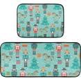 thumbnail image 7 of SKYSONIC Christmas Nutcrackers Drums Kitchen Mats Set of 2 Xmas Trees Hobbyhorse Anti Fatigue Floor Runner Rug Non Slip Comfort Mat 19.7x27.6 Inch + 19.7x47.2 Inch for Living Room Laundry Room Hallway, 7 of 7