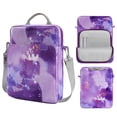 thumbnail image 1 of Funda para portátil MoKo 14" Purple Starry Sky con correa, 1 of 7