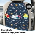 thumbnail image 5 of Fuzoiu Modern Modern Excavator Print 2 Pack Kick Mat Back Seat Protector With 3 Storage Pockets, Universal Car Seat Back Organizer For Kids Pets, Waterproof Backseat Protector For Most Car, 5 of 8