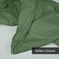 thumbnail image 5 of ROYALE Hunter Green Duvet Cover Queen Size - Washed Duvet Cover Set, 3 Piece Double Brushed Duvet Covers with Button Closure - 1 Duvet Cover 90x90 inch & 2 Pillow Shams - Comforter Cover, 5 of 8