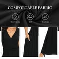 thumbnail image 5 of Asklazy Women Sleeveless Deep V Neck Loose Plain Long Maxi Casual Dress,US Size,S,Black, 5 of 11
