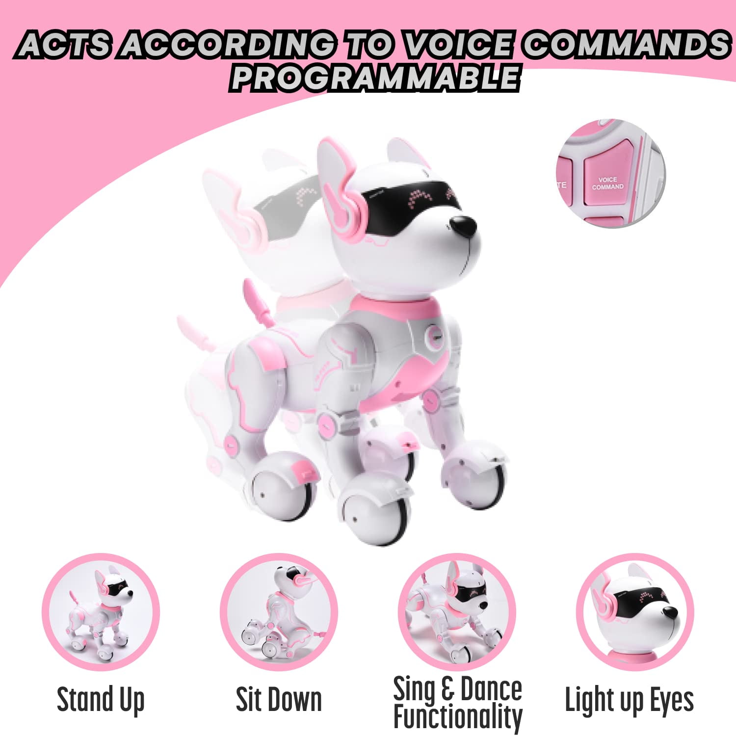 Top Race Remote Control Robot Dog Toy Touch Edition - Black, 0.96 H 3.19 L  2.13 W - Kroger