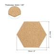 thumbnail image 2 of Uxcell 4x3" 1/8" Thick Cork Board Tiles, 20 Pack Self Adhesive Hexagon Bulletin Board Display Corkboard, 2 of 6