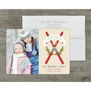 Ski House - Deluxe 5x7 Personalized Holiday Christmas Card