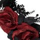 thumbnail image 2 of Corona de Halloween con rosas y follaje variado: 22 in, roja y dorada, sin iluminación, 2 of 3