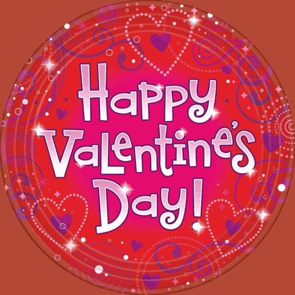 Love Crazy Valentine's Day Party 9" Dinner Plates