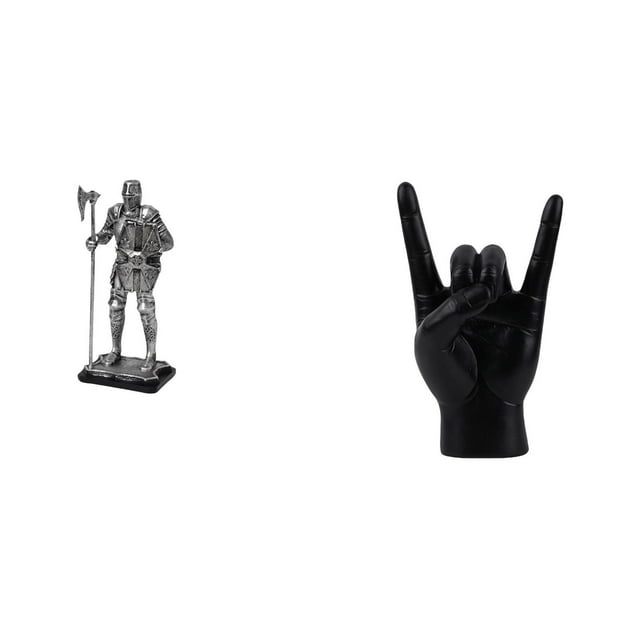 Estatua de caballero, figura decorativa, gesto de roca, escultura de resina, pieza de escritorio coleccionable, adecuada para sala de estar, dormitori